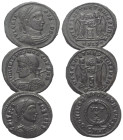 Römische Münzen - Lots. Kaiserzeit.


Lot (3 Stück): Kleinbronzen des Crispus (Caesar 317 - 326 n. Chr.).

Meist fast vorzüglich, teils besser.
...