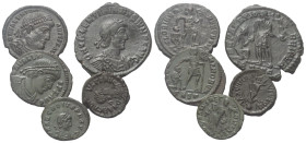 Römische Münzen - Lots. Kaiserzeit.


Lot (5 Stück): Spätrömische Kleinbronzen.
Valentinianus I. (364 - 375 n. Chr.). 
Valentinianus II. (375 - 3...