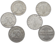 Deutschland - Lots.


Deutschland nach 1871.

Lot (3 Stück, Aluminium): 50 Reichspfennige 1919, 1940 und 1941.

Meist sehr schön.

Verkauft w...