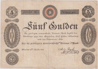 5 Gulden 1825, 2nd issue of Privilegierte Österreichische National-Bank, Pick A61
VF