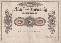25 Gulden 1825, 2nd issue of Privilegierte Österreichische National-Bank, lovely condition, rare, Pick A63
XF-