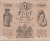 5 Gulden 1847, 5th issue of Privilegierte Österreichische National-Bank, Pick A75
VF
