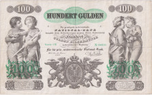 100 Gulden 1863, rare high denomination, beautiful condition, Pick A90
VF