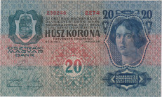 20 Koruna 1913, I.issue, BKK RU6, Pick 13, Hej RU10
UNC