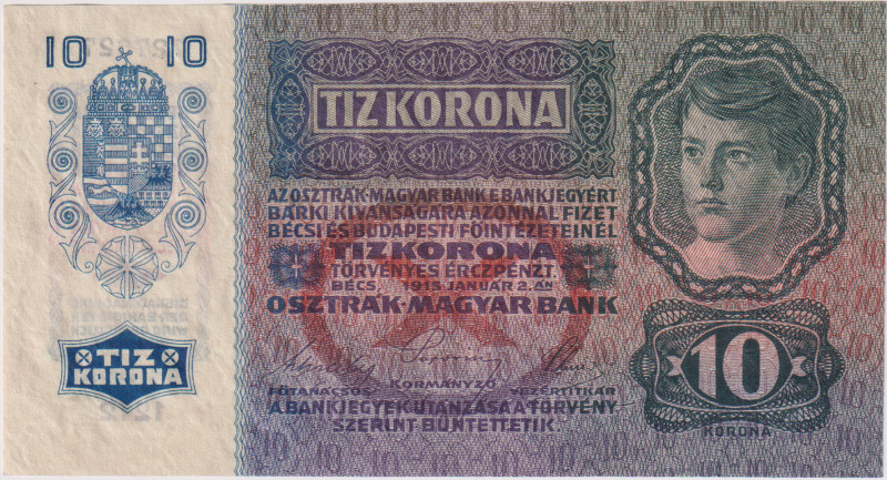 10 Koruna 1915, BKK RU5, Pick 19, Hej RU14
UNC