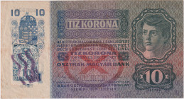 10 Koruna 1915, imperforate stamp 1919, false stamp, series 1216, BKK 1a, Hej 1a
XF