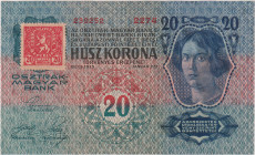 20 Koruna 1913, I.issue, stamp 1919, series 2274, BKK 2, Hej 2
UNC