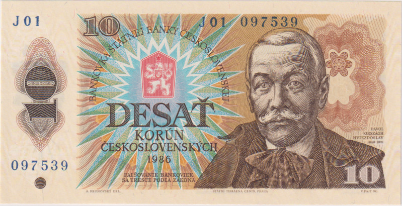 10 Koruna 1986, the first series J 01(!), BKK 103, Hej 107b
UNC