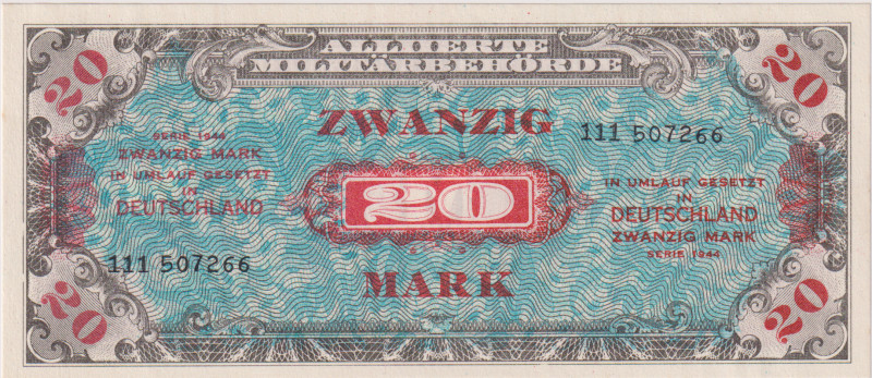 20 Marka 1944, printed by SSSR, 9 digit serial number, without "F", BKK AM5c, He...