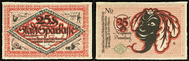 Deutsches Notgeld und KGL
Bielefeld (Westfalen)
Notgeld besonderer Art
25 Pfg...