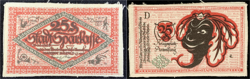 Deutsches Notgeld und KGL
Bielefeld (Westfalen)
Notgeld besonderer Art
25 Pfg...