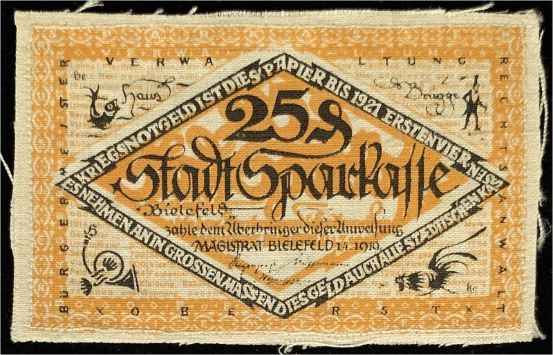 Deutsches Notgeld und KGL
Bielefeld (Westfalen)
Notgeld besonderer Art
25 Pfg...