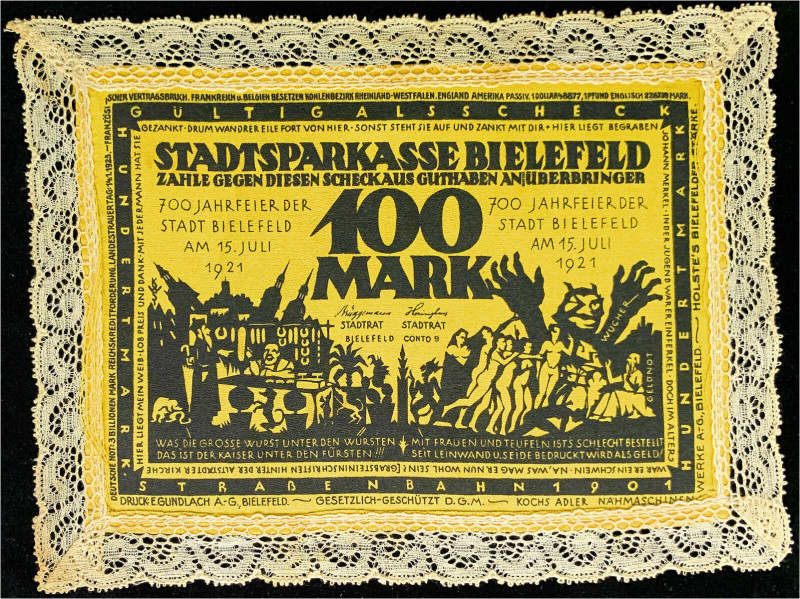 Deutsches Notgeld und KGL
Bielefeld (Westfalen)
Notgeld besonderer Art
100 Ma...