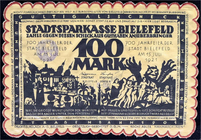 Deutsches Notgeld und KGL
Bielefeld (Westfalen)
Notgeld besonderer Art
100 Ma...