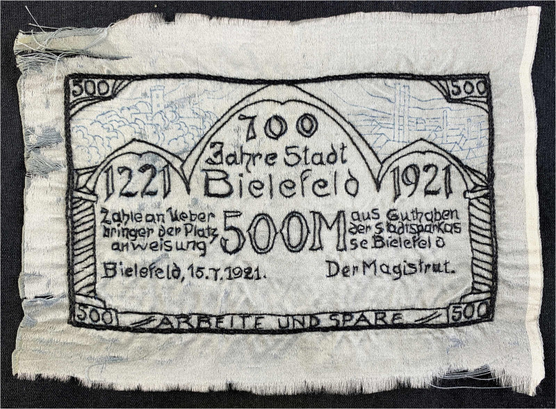 Deutsches Notgeld und KGL
Bielefeld (Westfalen)
Notgeld besonderer Art
Probe ...