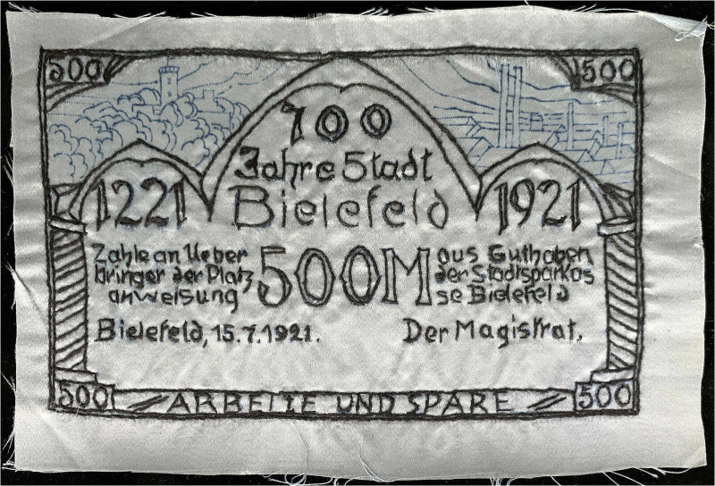 Deutsches Notgeld und KGL
Bielefeld (Westfalen)
Notgeld besonderer Art
Probe ...