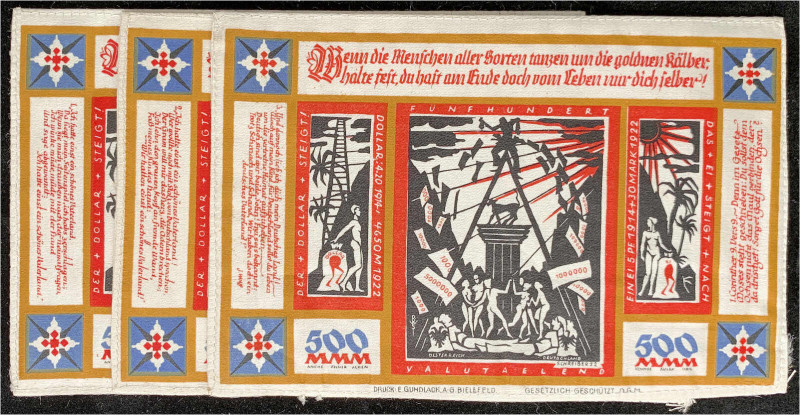 Deutsches Notgeld und KGL
Bielefeld (Westfalen)
Notgeld besonderer Art
3 Sche...