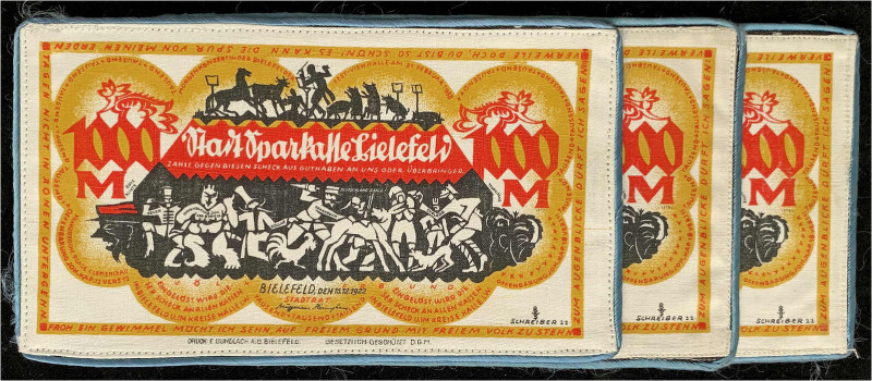 Deutsches Notgeld und KGL
Bielefeld (Westfalen)
Notgeld besonderer Art
3 X 10...