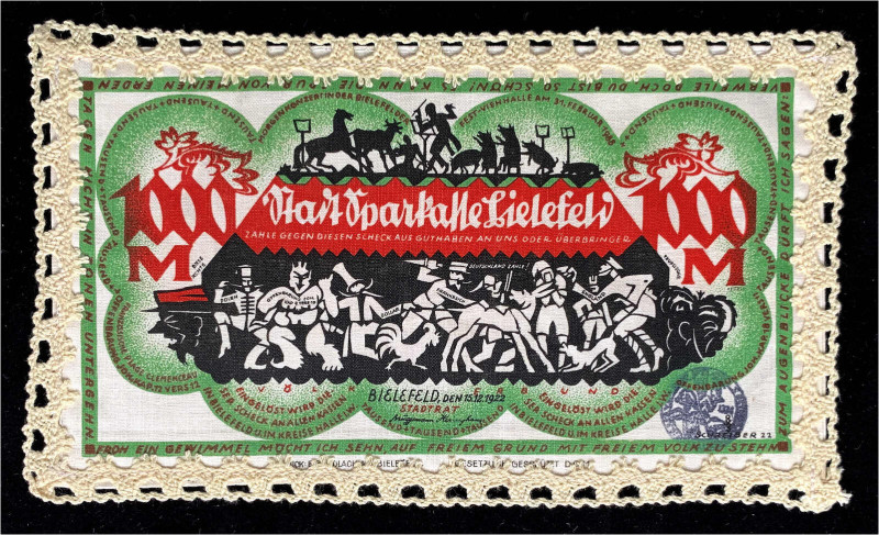 Deutsches Notgeld und KGL
Bielefeld (Westfalen)
Notgeld besonderer Art
1000 M...