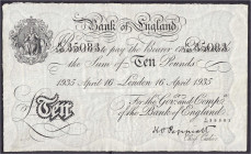 Ausland
Grossbritannien
Bank of England, 10 Pounds 16.4.1935. London. II- bis III+ Pick. 336a.