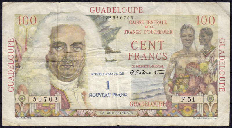 Ausland
Guadeloupe
100 Francs o.D. (1947-1949). III- Pick 35.