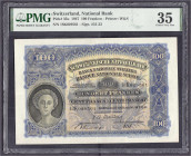 Ausland
Schweiz
100 Franken 16.10.1947. PMG Grading 35 Coice Very Fine. Pick 35.u.