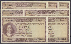 Ausland
Südafrika
7 X 1 Rand o.D. (1961-1965). 1 Paar mit KN. fortlaufend. I- bis II+ Pick 102.