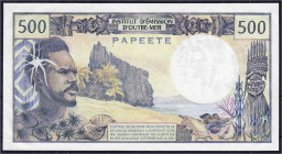 Ausland
Tahiti
Papeete, 500 Francs o.D. (1985). I- Pick 25d.