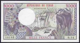 Ausland
Tschad
1000 Frans 1.6.1980. I. Pick 7.