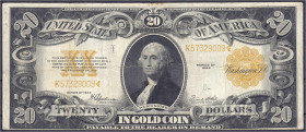 Ausland
Vereinigte Staaten von Amerika
20 Dollar Serie 1922. Gold Certificate. III. Pick 275.