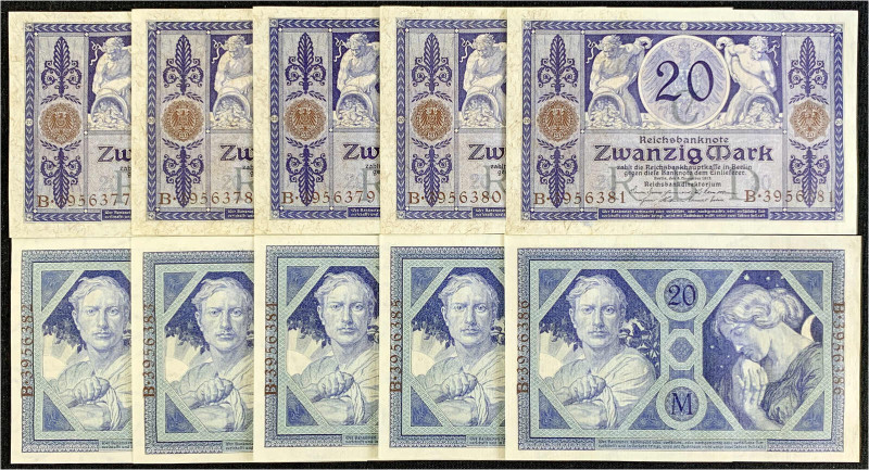 Die deutschen Banknoten ab 1871 nach Rosenberg
Deutsches Reich, 1871-1945
10 X...