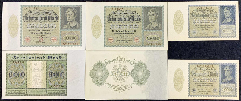 Die deutschen Banknoten ab 1871 nach Rosenberg
Deutsches Reich, 1871-1945
6 X ...
