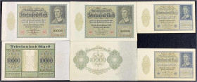 Die deutschen Banknoten ab 1871 nach Rosenberg
Deutsches Reich, 1871-1945
6 X 10 Tsd. Mark 19.1.1922. 3 Paare mit KN. fortlaufend, Serie C, J u. L. ...