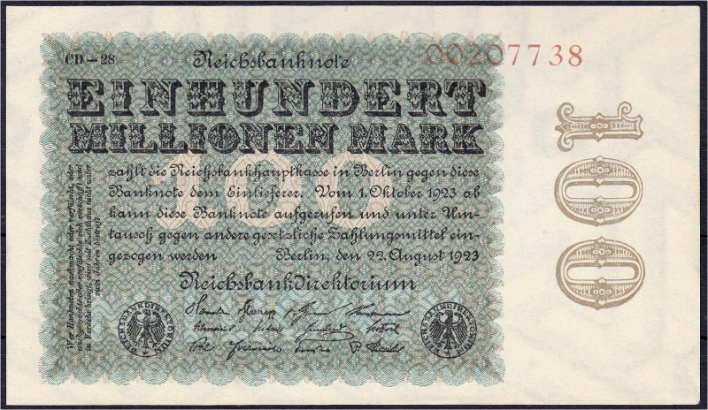 Die deutschen Banknoten ab 1871 nach Rosenberg
Deutsches Reich, 1871-1945
100 ...