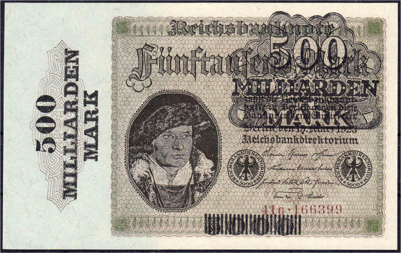 Die deutschen Banknoten ab 1871 nach Rosenberg
Deutsches Reich, 1871-1945
500 ...