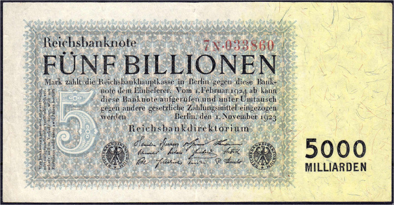 Die deutschen Banknoten ab 1871 nach Rosenberg
Deutsches Reich, 1871-1945
5 Bi...