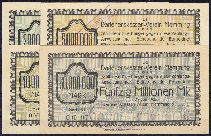 Deutsches Notgeld und KGL
Mamming (Bayern)
Darlehnskassen-Verein G.m.b.H., 4 S...