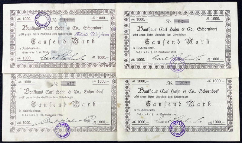 Deutsches Notgeld und KGL
Schorndorf (Württemberg)
Carl Hahn & Co., Bankgeschä...