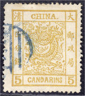 Ausland
China
5 Ca gelb 1878, sauber in gestempelter Erhaltung. gestempelt. Michel 3.
