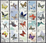 Ausland
China
Schmetterlinge 1963, zwei komplette Sätze mit insgesamt 20 Werten, Nr. 689-698 und Nr. 726-735, gestempelte Erhaltung. gestempelt. Mic...