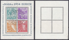 Ausland
Schweiz
Nationale Briefmarkenausstellung 1934, sauber gestempelter Block 1, geprüft Georg Bühler. Mi. 750,-€. gestempelt. Michel Block 1....