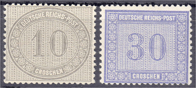 Deutschland
Deutsches Reich
10 Gr. + 30 Gr. Freimarken für den Innendienst 187...