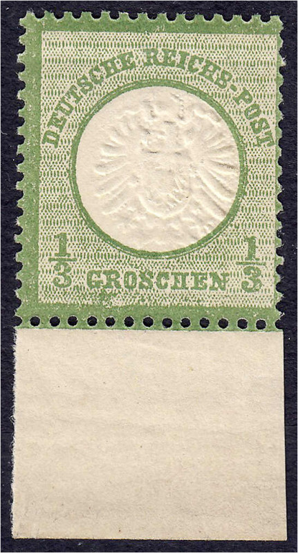 Deutschland
Deutsches Reich
1/3 Groschen großer Brustschild 1872, postfrisches...