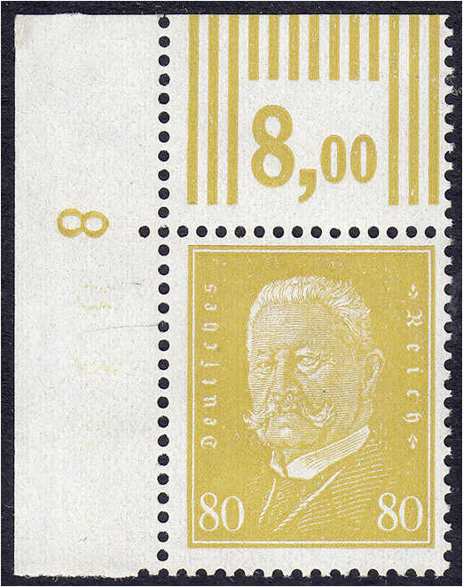 Deutschland
Deutsches Reich
80 Pf. Reichspräsidenten 1929, postfrische Erhaltu...