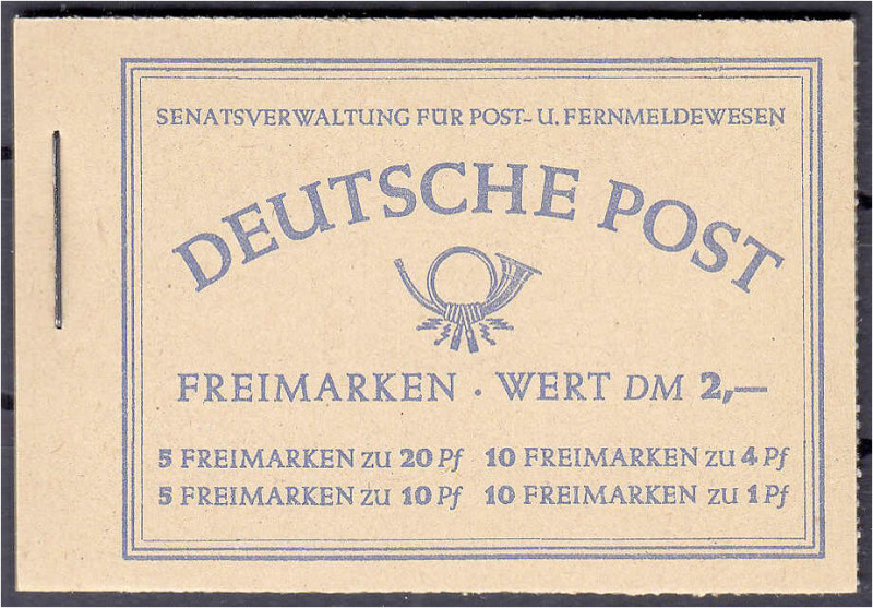 Deutschland
Berlin
Berliner Bauten (Markenheftchen) 1952, postfrische Erhaltun...