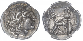 GRÈCE ANTIQUE
Thrace (royaume de), Lysimaque (323-281 av. J.-C.). Tétradrachme ND (297-281 av. J.-C.), Lysimachia. Thompson 16 - HGC 3.2, 1750a - Bou...