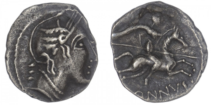 GAULE
Vallée du Rhône. Denier au cavalier DVRNACVS/DONNVS ND (c.75 av. J.-C.). ...