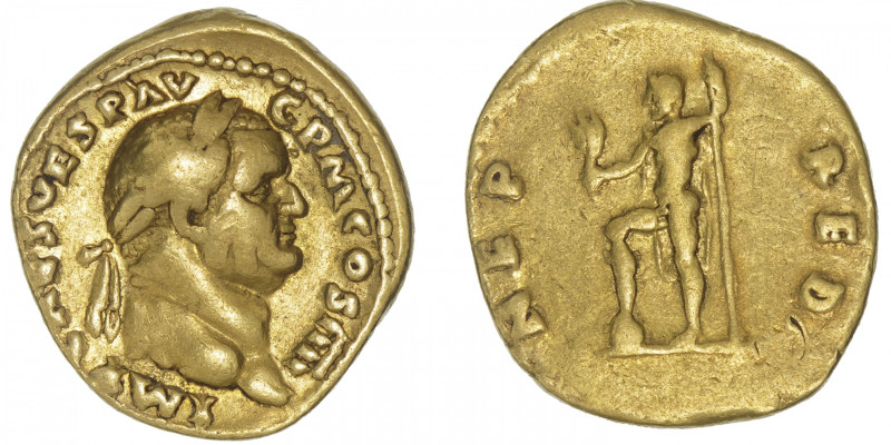 EMPIRE ROMAIN
Vespasien (69-79). Aureus 72-73, Rome. RIC.358 - C.273 - Calicó 6...