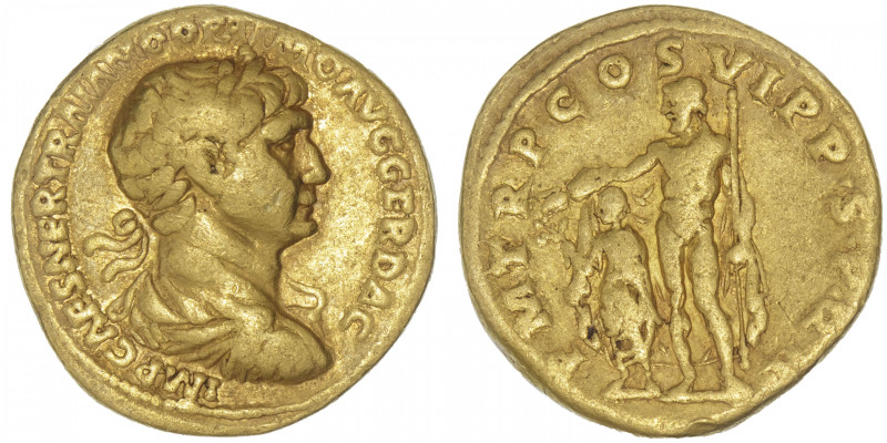 EMPIRE ROMAIN
Trajan (98-117). Aureus 114-117, Rome. RIC.336v - C.268v - Calicó...