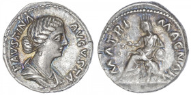EMPIRE ROMAIN
Faustine la Jeune (161-175). Denier ND (170-175), Rome. RIC.III.706 ; Argent - 3,26 g - 18 mm - 12 h
Usure régulière. Patine grise aux...